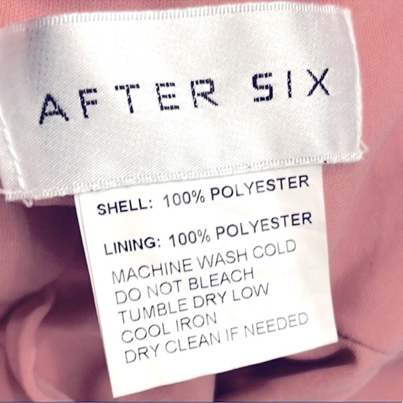 NWT After Six Bow Front Faux Wrap Tulip Skirt Satin Gown in Desert Rose Size 12 - Picture 5 of 16